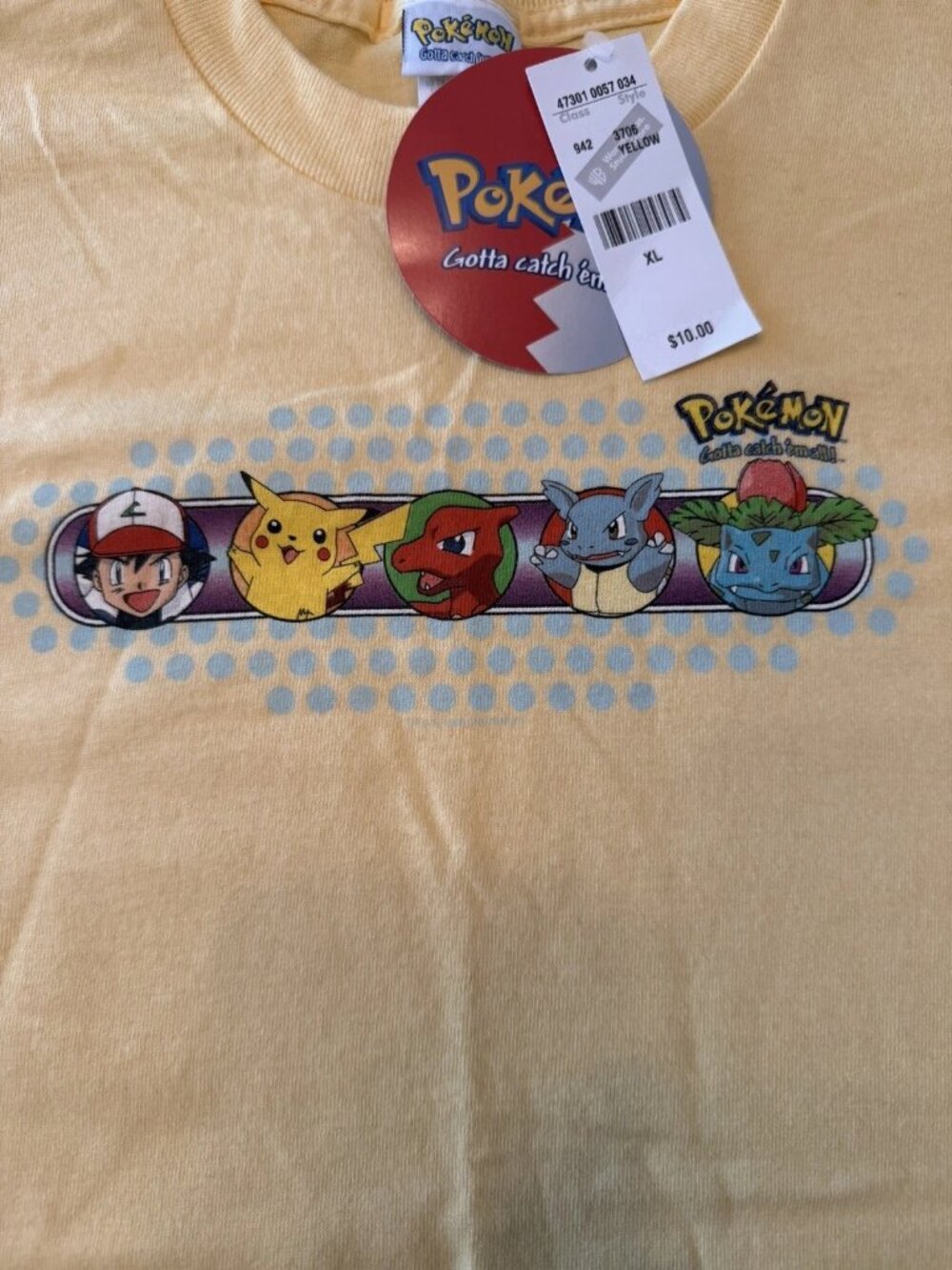 Vintage Pokémon Nintendo T-Shirt – New With Original Tags / Deadstock Youth XL